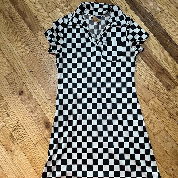 Vintage 1990's polyester minidress - Picture 1 of 3